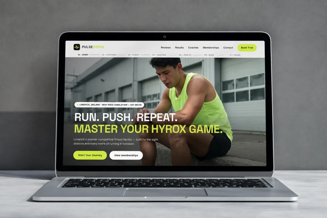 Pulse Hyrox — High-Performance Fitness Studio website built by Gillty Design